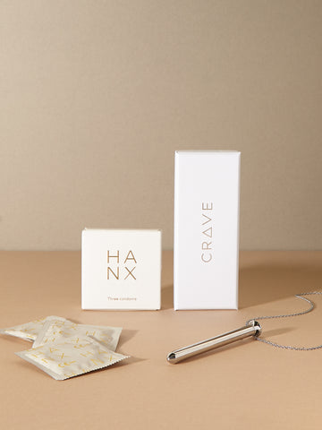 DATE WITH THE NIGHT - Crave Vibrating Necklace & HANX Condom Gift Set